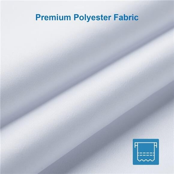 White Waterproof Shower Curtain Liner Heavy Duty Fabric Washable 72 x 72 - Picture 3 of 7